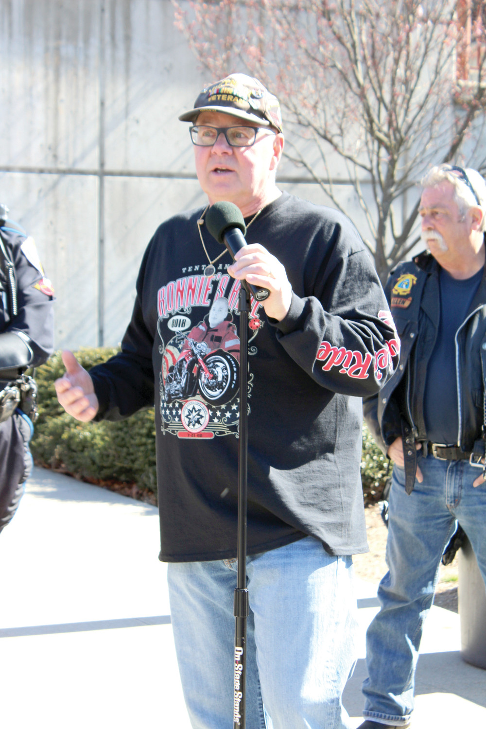 THANKFUL FOR THEIR SUPPORT: Ron Gill Sr., thanked everyone for coming to this year’s Tenth Annual Ronnie’s Ride, which boasted 300 participants.